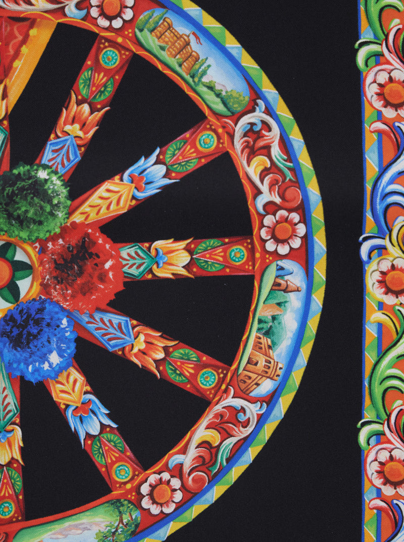 Dolce & Gabbana Carretto Print Silk Scarf — Multicolor Scarfs