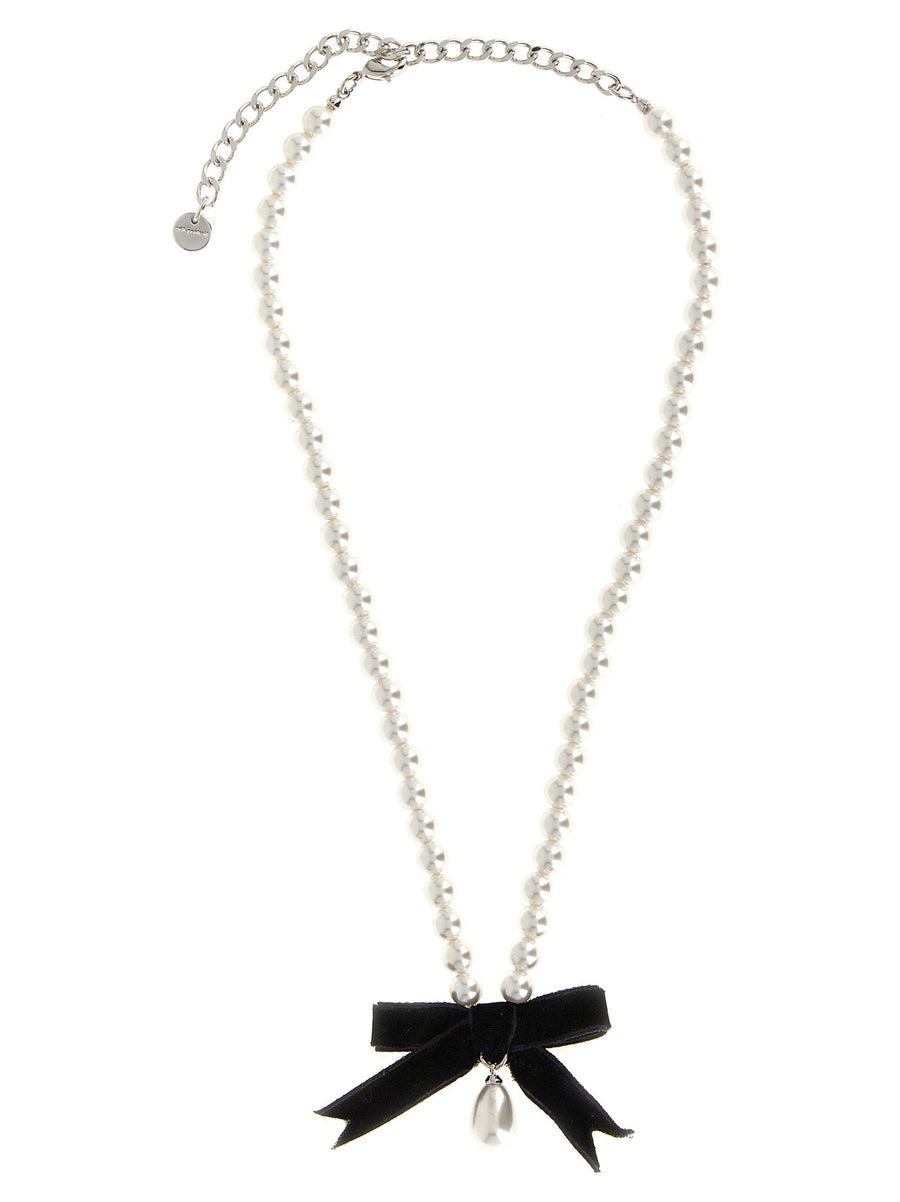Self-Portrait Necklace — White Synthetic Pearls Necklaces