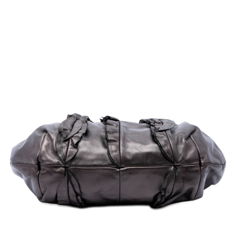 Metallic Nappa Mordore Ruffle Tote - Image 3