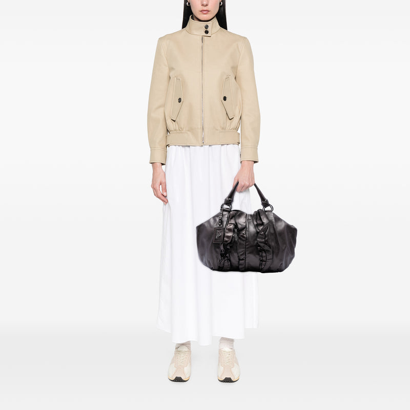 Metallic Nappa Mordore Ruffle Tote - Image 6