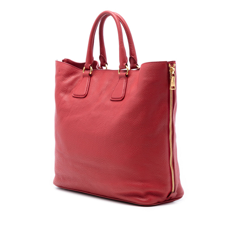 Vitello Daino Side Zip Shopper Tote - Image 2