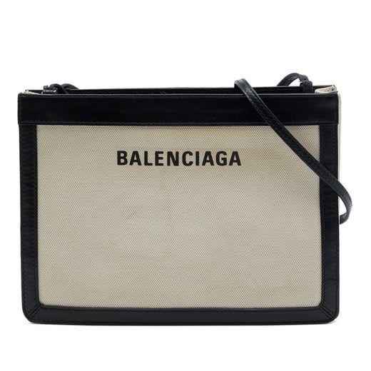 Canvas Navy Pochette Crossbody - Image 1