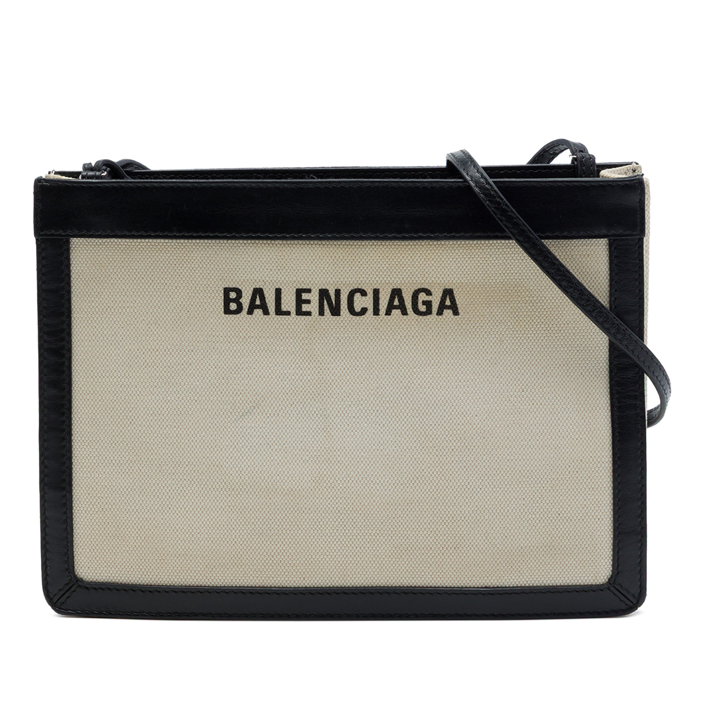 Canvas Navy Pochette Crossbody - Image 1