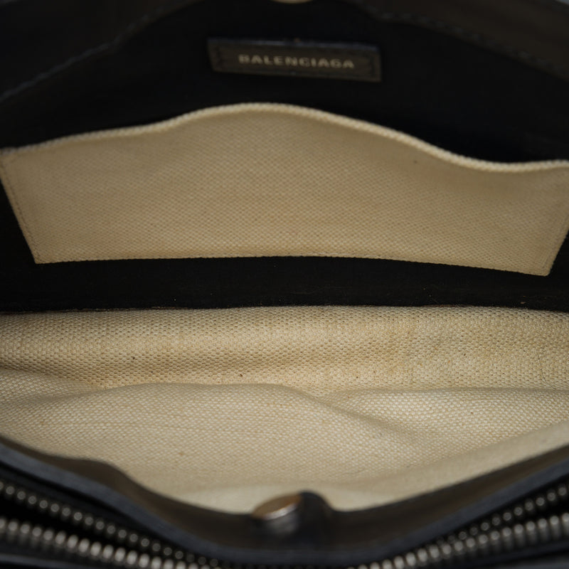 Canvas Navy Pochette Crossbody - Image 4