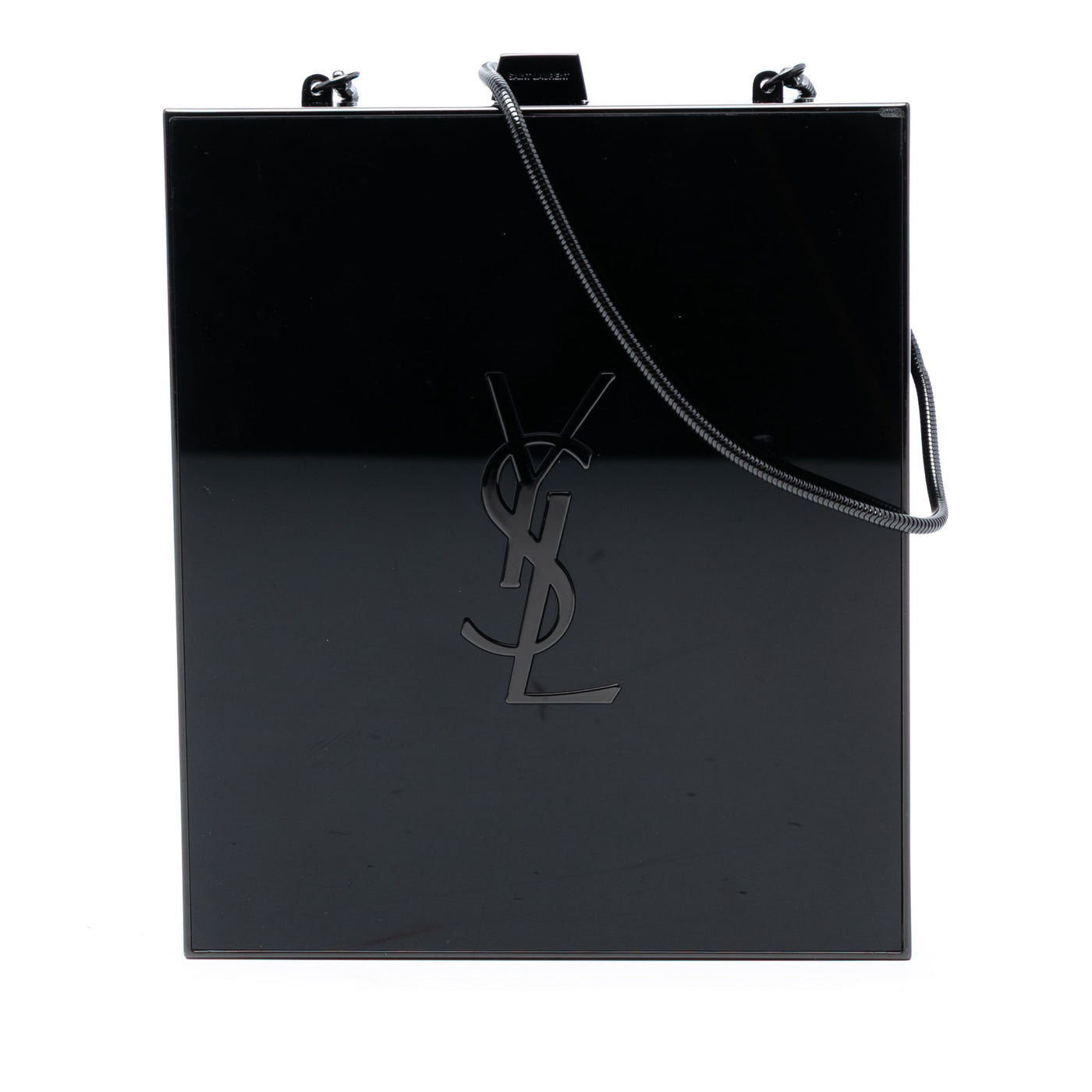 Acrylic Tuxedo Box Clutch on Chain - Image 1