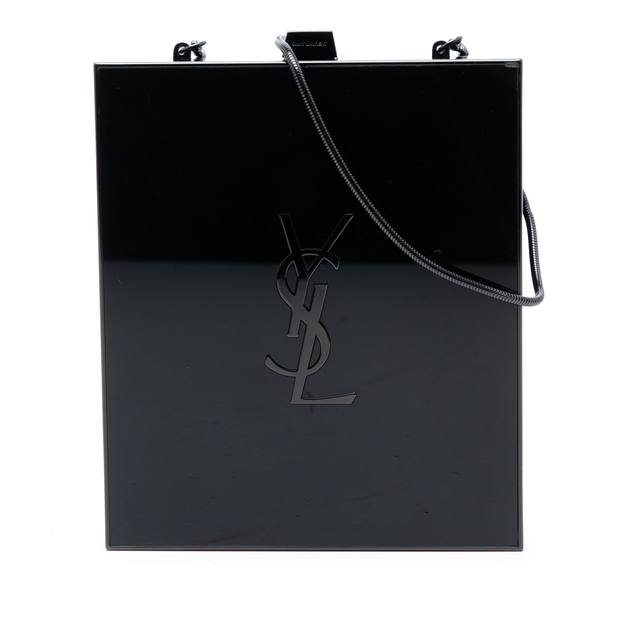 Acrylic Tuxedo Box Clutch on Chain - Image 1