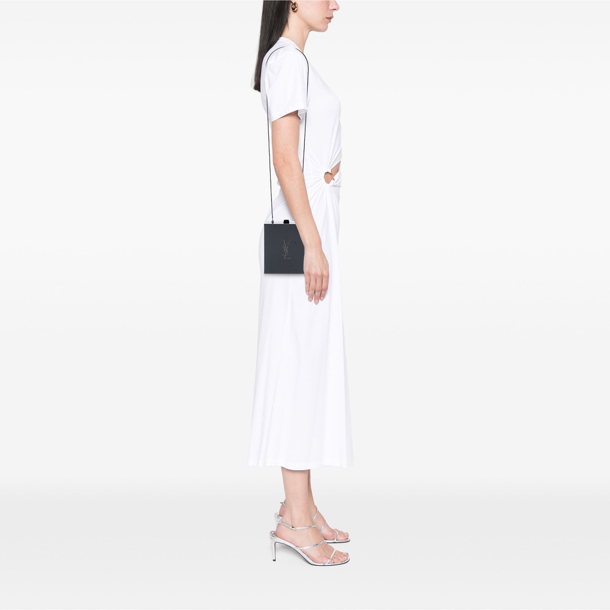 Acrylic Tuxedo Box Clutch on Chain - Image 7