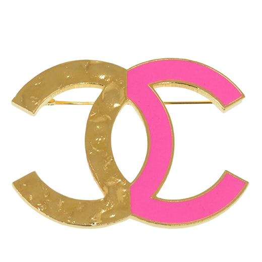 CC Gold Plated Enamel Bicolor Pin Brooch - Image 1