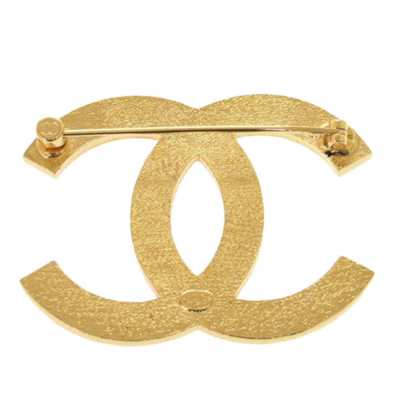 CC Gold Plated Enamel Bicolor Pin Brooch - Image 2