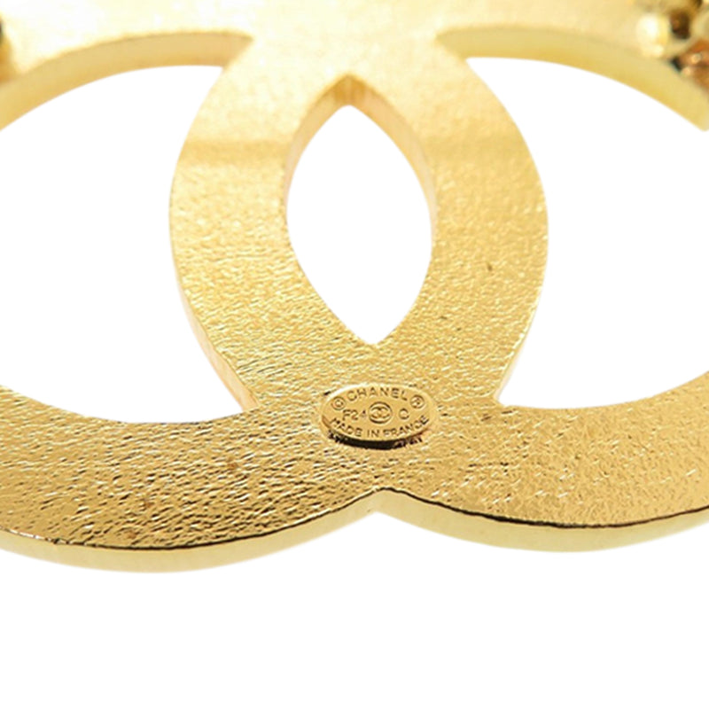 CC Gold Plated Enamel Bicolor Pin Brooch - Image 3