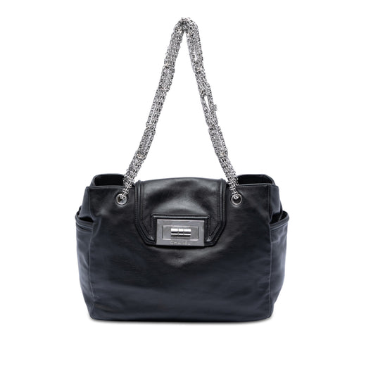 Large Lambskin Mademoiselle Lock Jewelry Chain Tote - Image 1