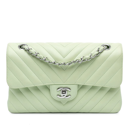 Small Classic Chevron Lambskin Double Flap - Image 1