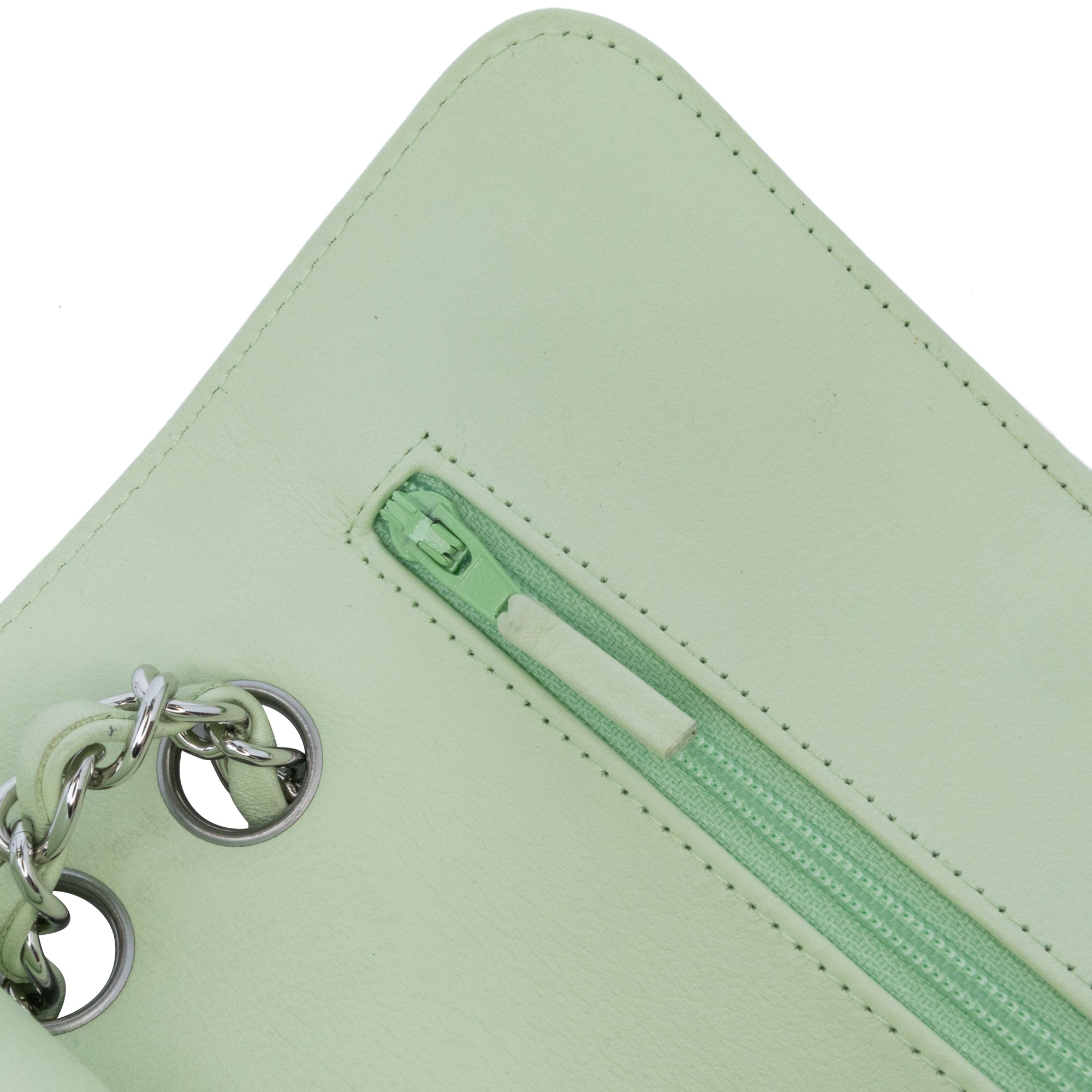 Small Classic Chevron Lambskin Double Flap - Image 7