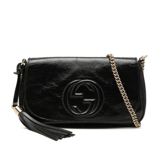 Medium Patent Soho Chain Flap Crossbody - Image 1