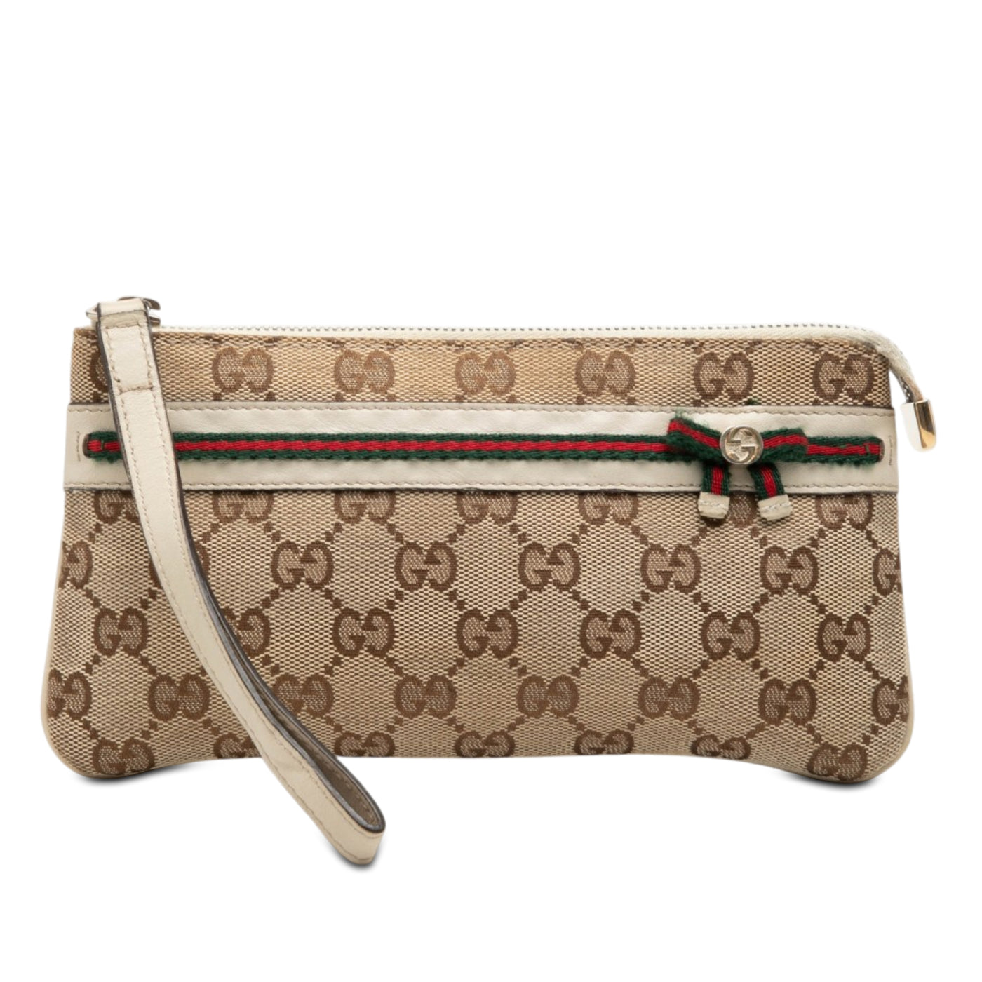 GG Canvas Web Mayfair Wristlet Clutch - Image 1
