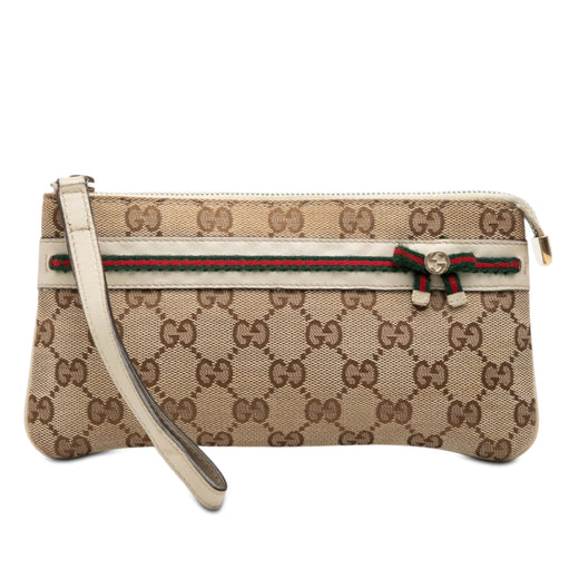 GG Canvas Web Mayfair Wristlet Clutch - Image 1