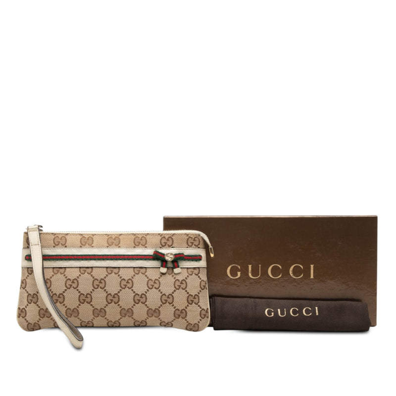 GG Canvas Web Mayfair Wristlet Clutch - Image 8