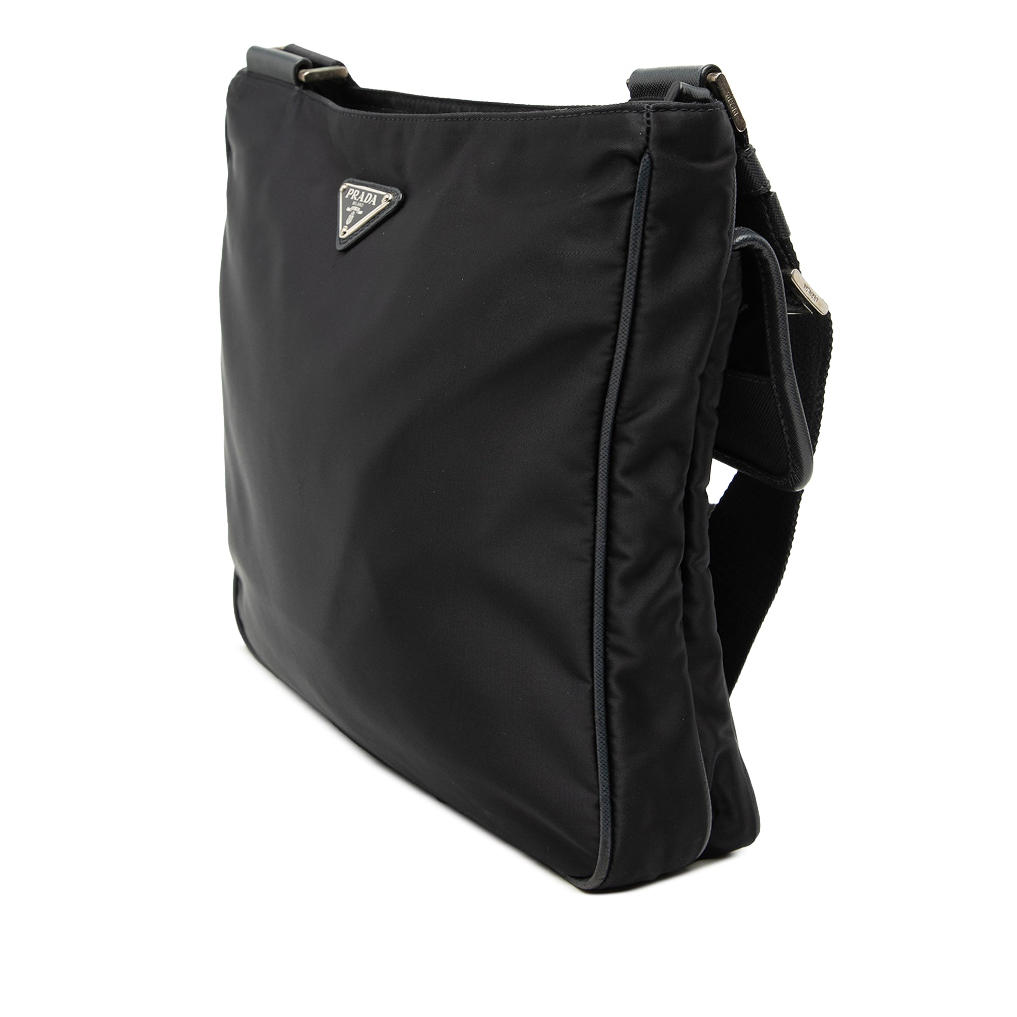 Saffiano Trimmed Tessuto Zip Top Crossbody - Image 2