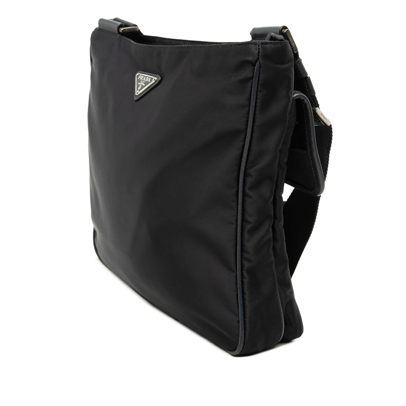 Saffiano Trimmed Tessuto Zip Top Crossbody - Image 2