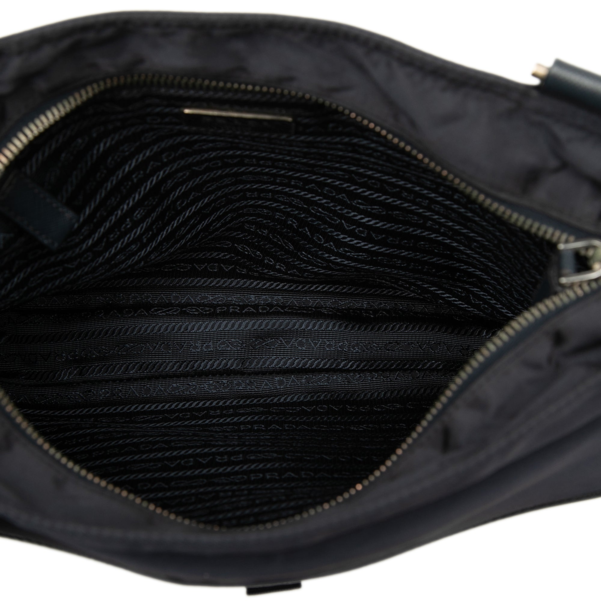 Saffiano Trimmed Tessuto Zip Top Crossbody - Image 4