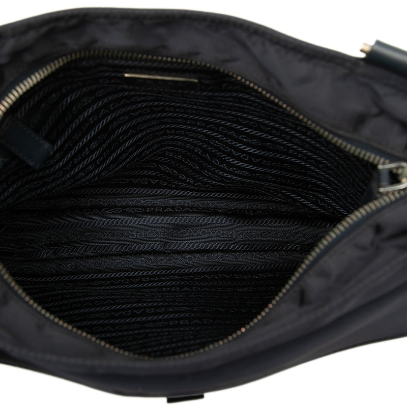 Saffiano Trimmed Tessuto Zip Top Crossbody - Image 4