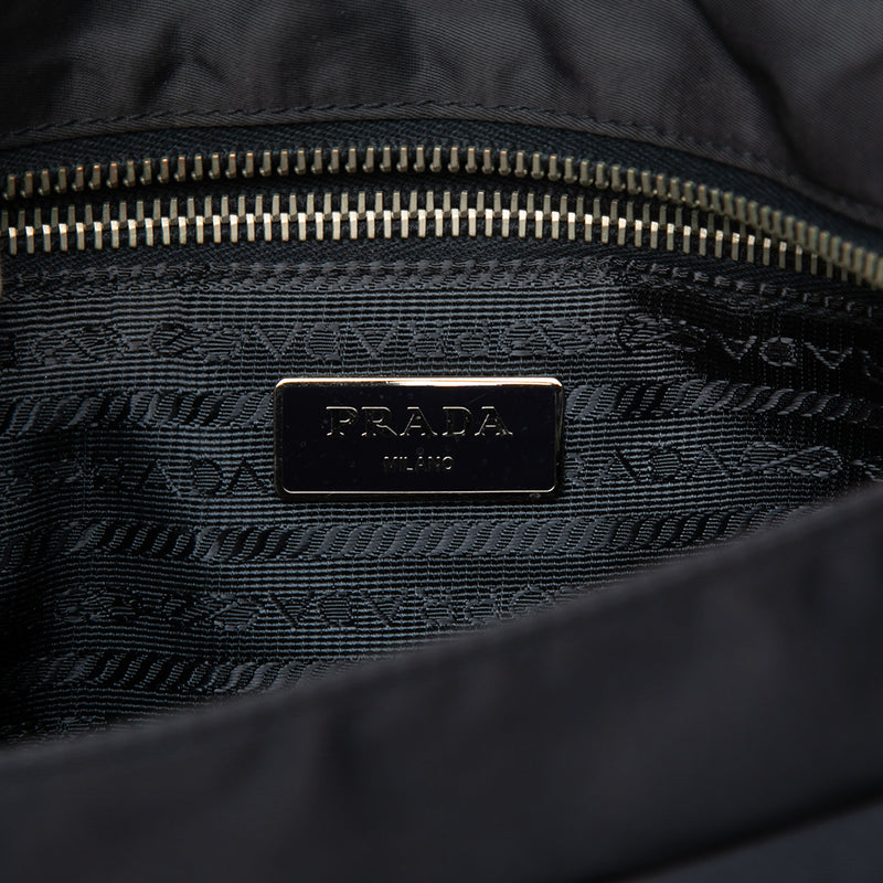 Saffiano Trimmed Tessuto Zip Top Crossbody - Image 5