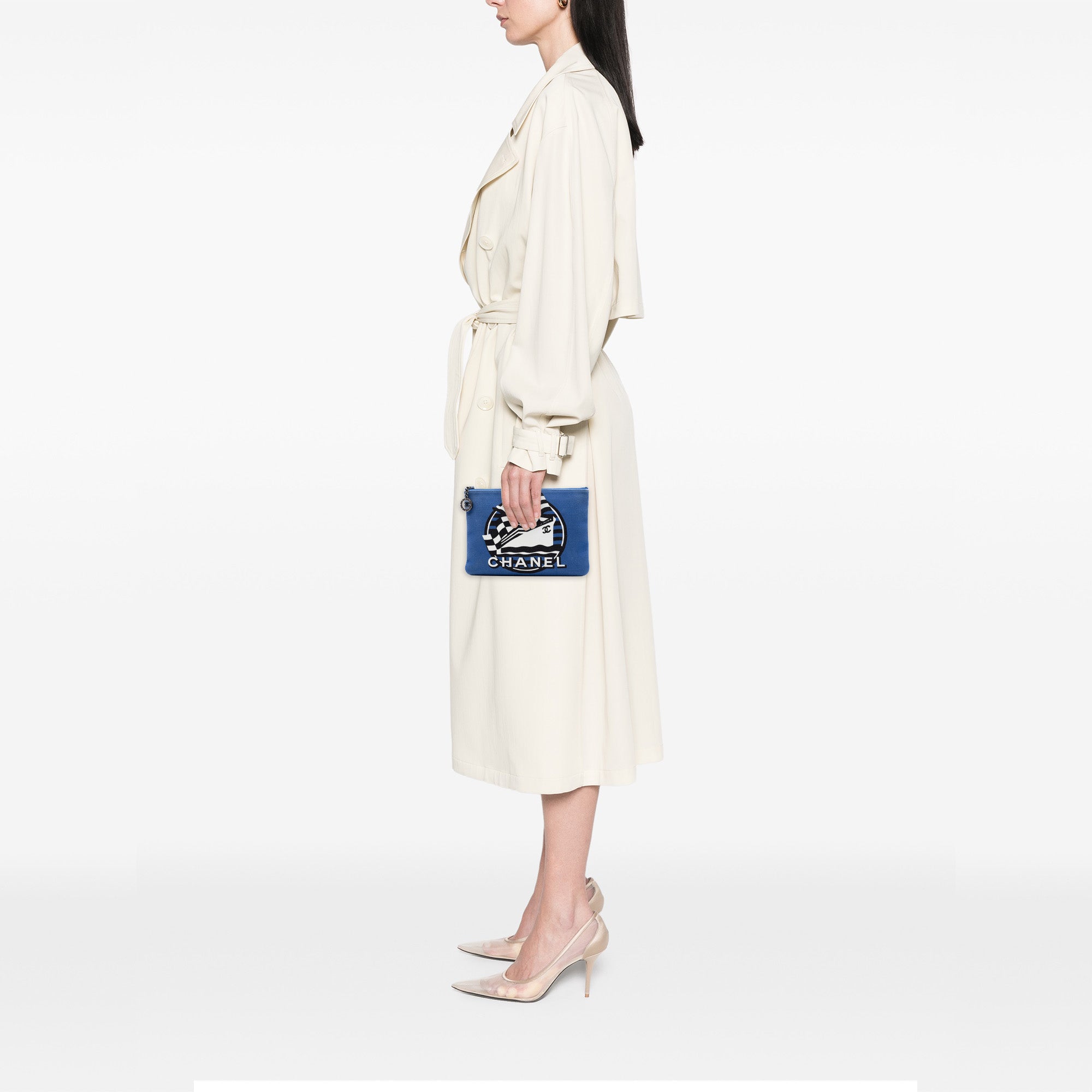 Medium Canvas La Pausa Zip O Case Clutch - Image 8