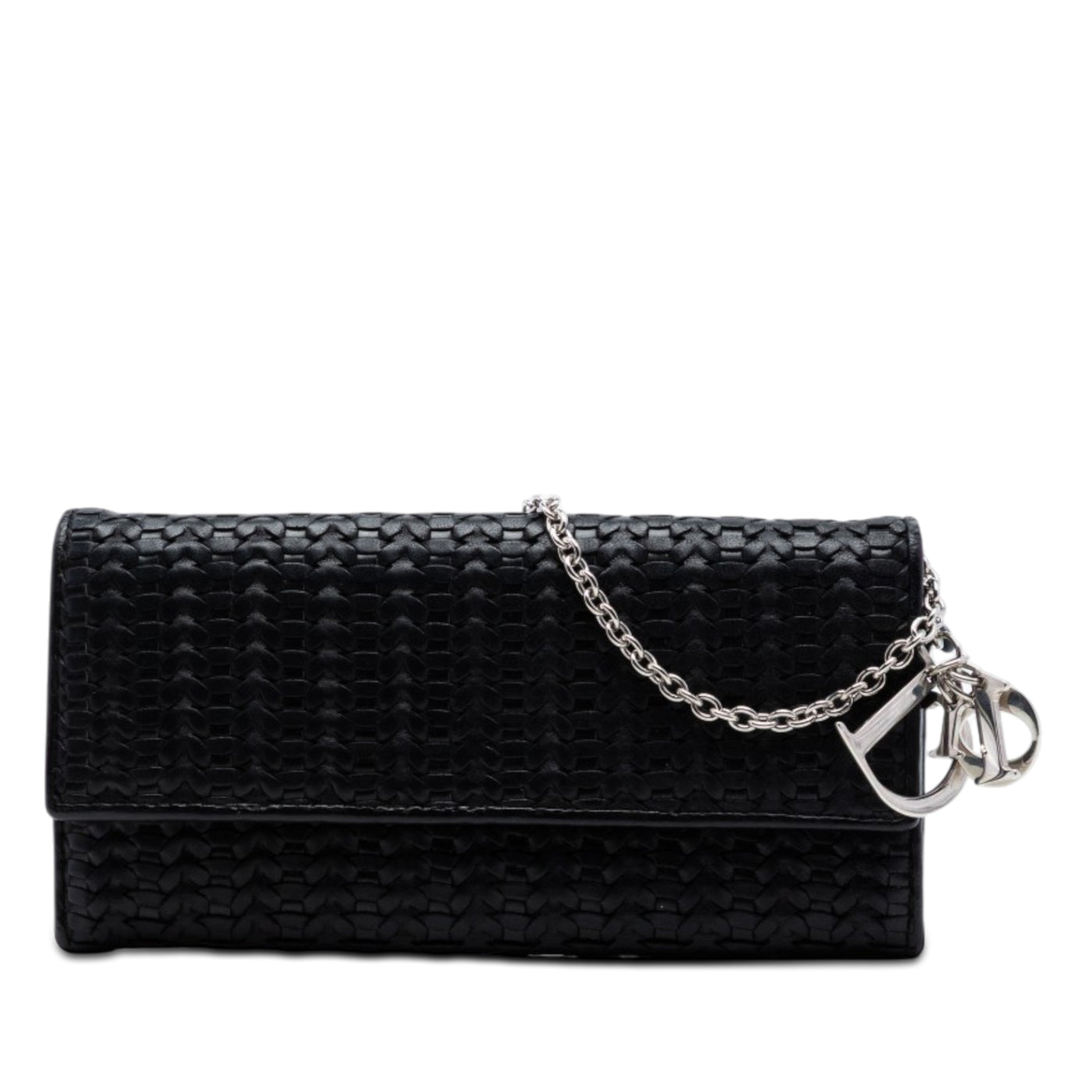 Woven Lambskin Lady Dior Rendezvouz Wallet on Chain - Image 1