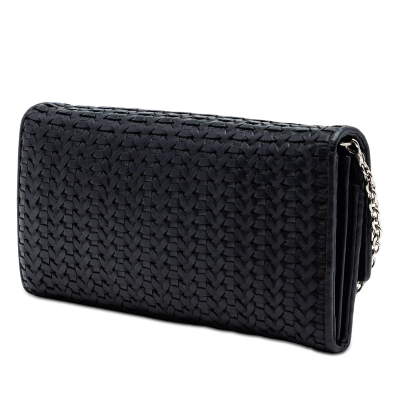 Woven Lambskin Lady Dior Rendezvouz Wallet on Chain - Image 2