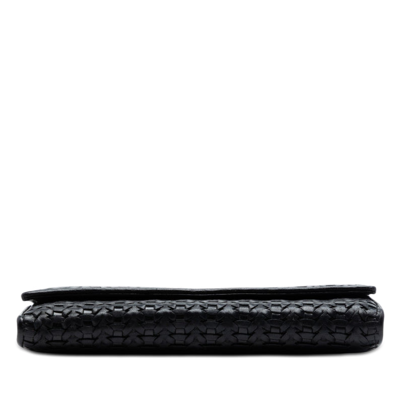 Woven Lambskin Lady Dior Rendezvouz Wallet on Chain - Image 3