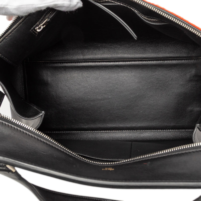 Medium Bicolor Leather and Pony Hair Edge Handbag - Image 4