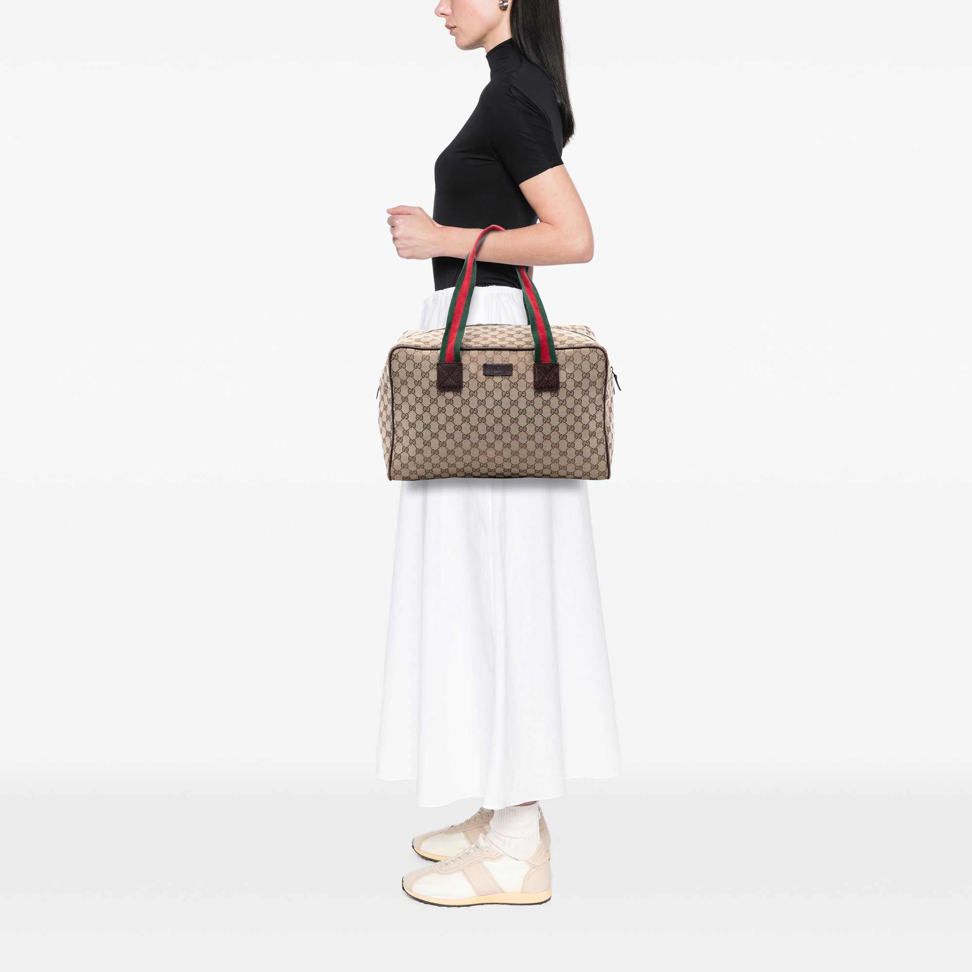 GG Canvas Web Duffle Bag - Image 7