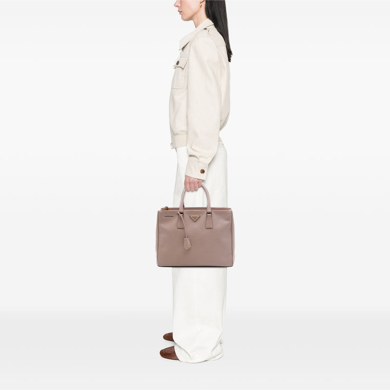 Large Saffiano Lux Galleria Double Zip Tote - Image 6