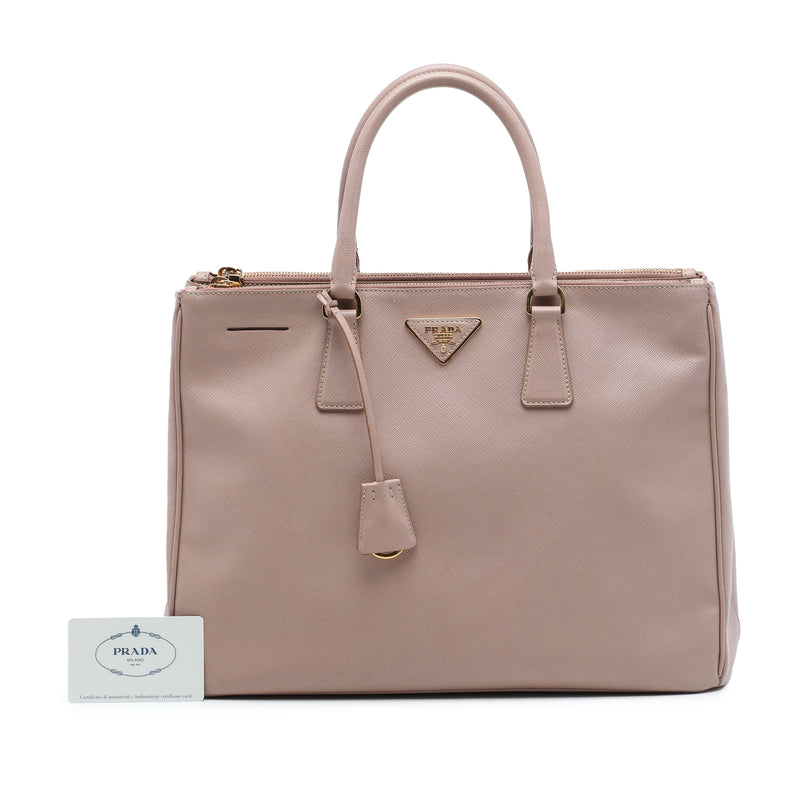 Large Saffiano Lux Galleria Double Zip Tote - Image 7
