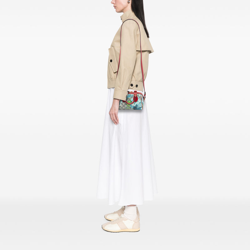 Mini GG Supreme Blooms Boston Bag - Image 6