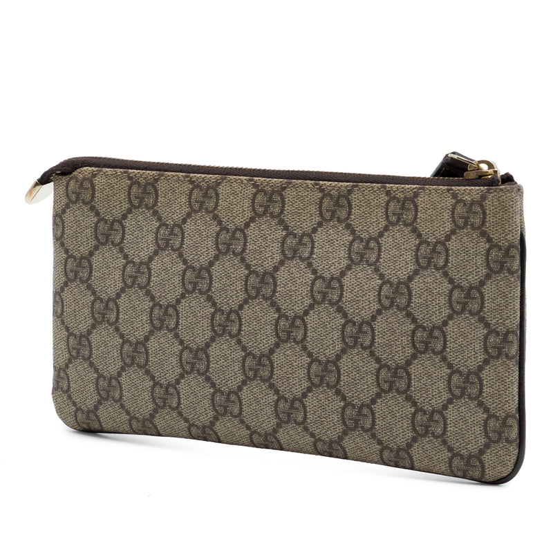 Guccissima Heart Trimmed GG Supreme Wristlet Clutch - Image 2