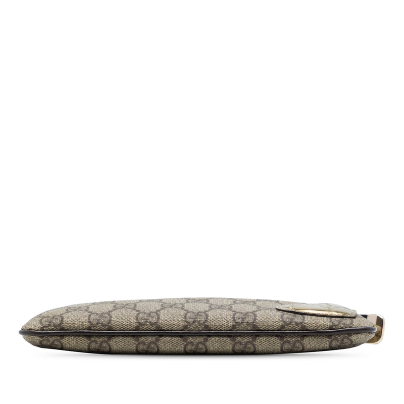 Guccissima Heart Trimmed GG Supreme Wristlet Clutch - Image 3