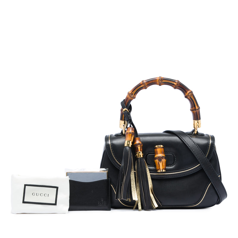 Medium Calfskin New Bamboo Top Handle Bag - Image 6