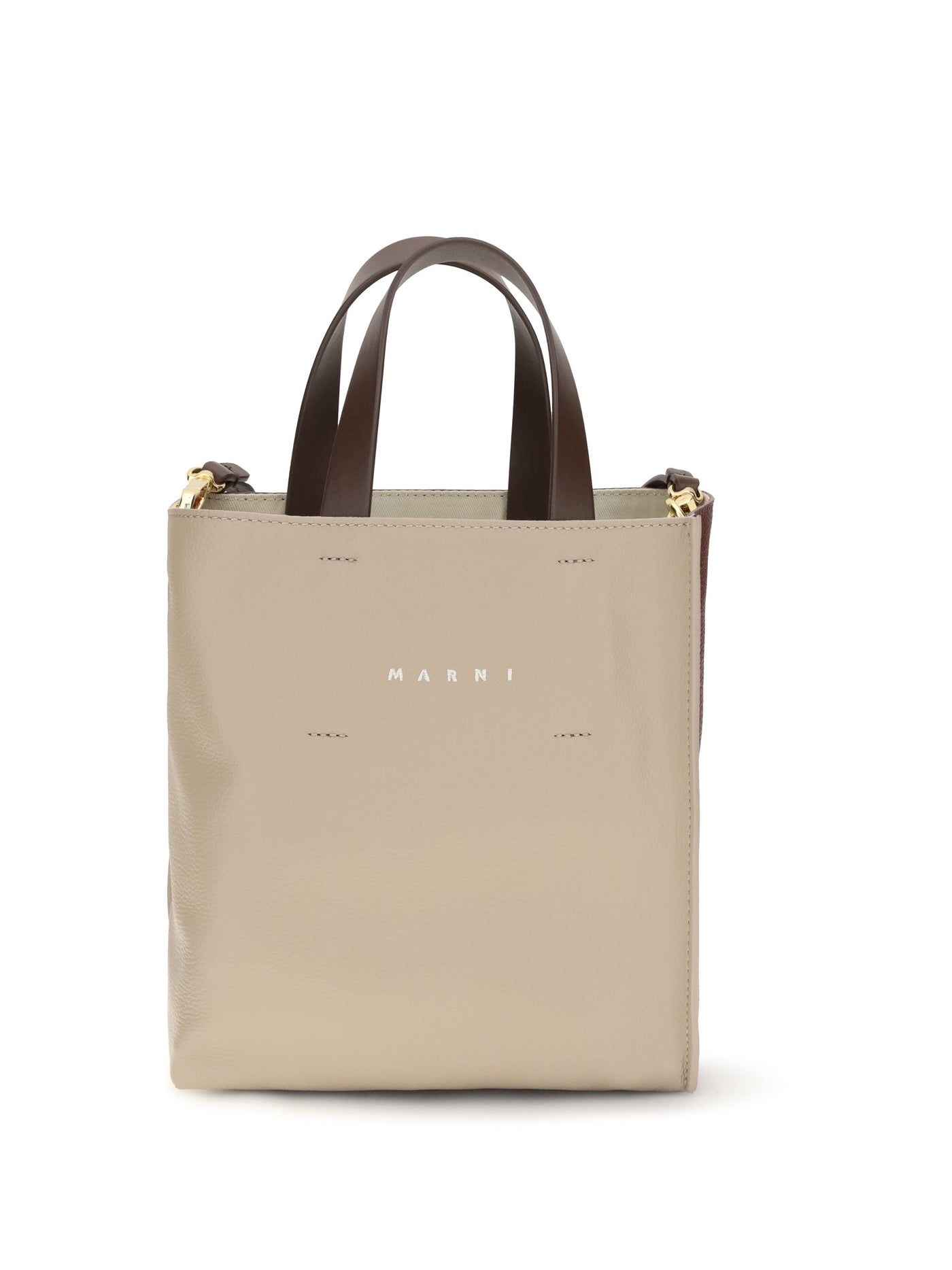 Marni Museo Mini Bag — Beige Calf Leather Bos Taurus