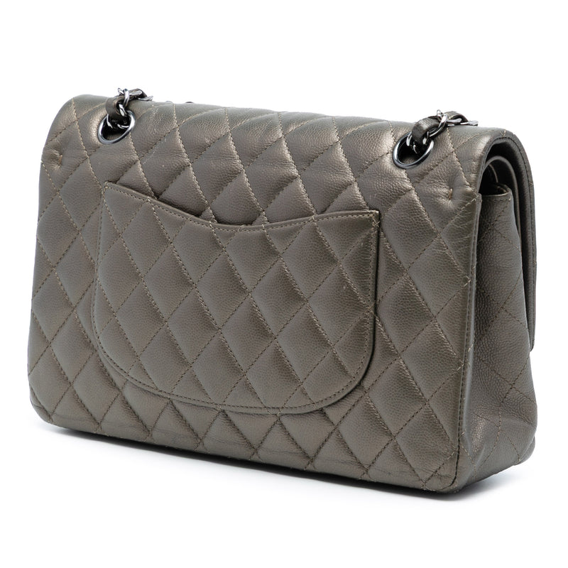 Medium Classic Metallic Caviar Double Flap - Image 2