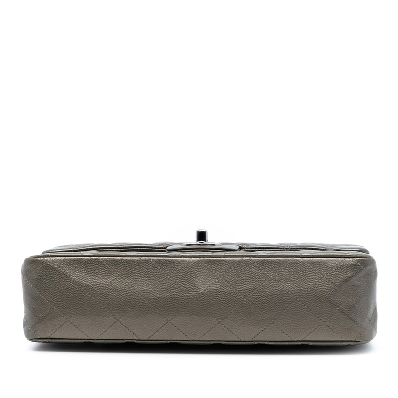Medium Classic Metallic Caviar Double Flap - Image 3