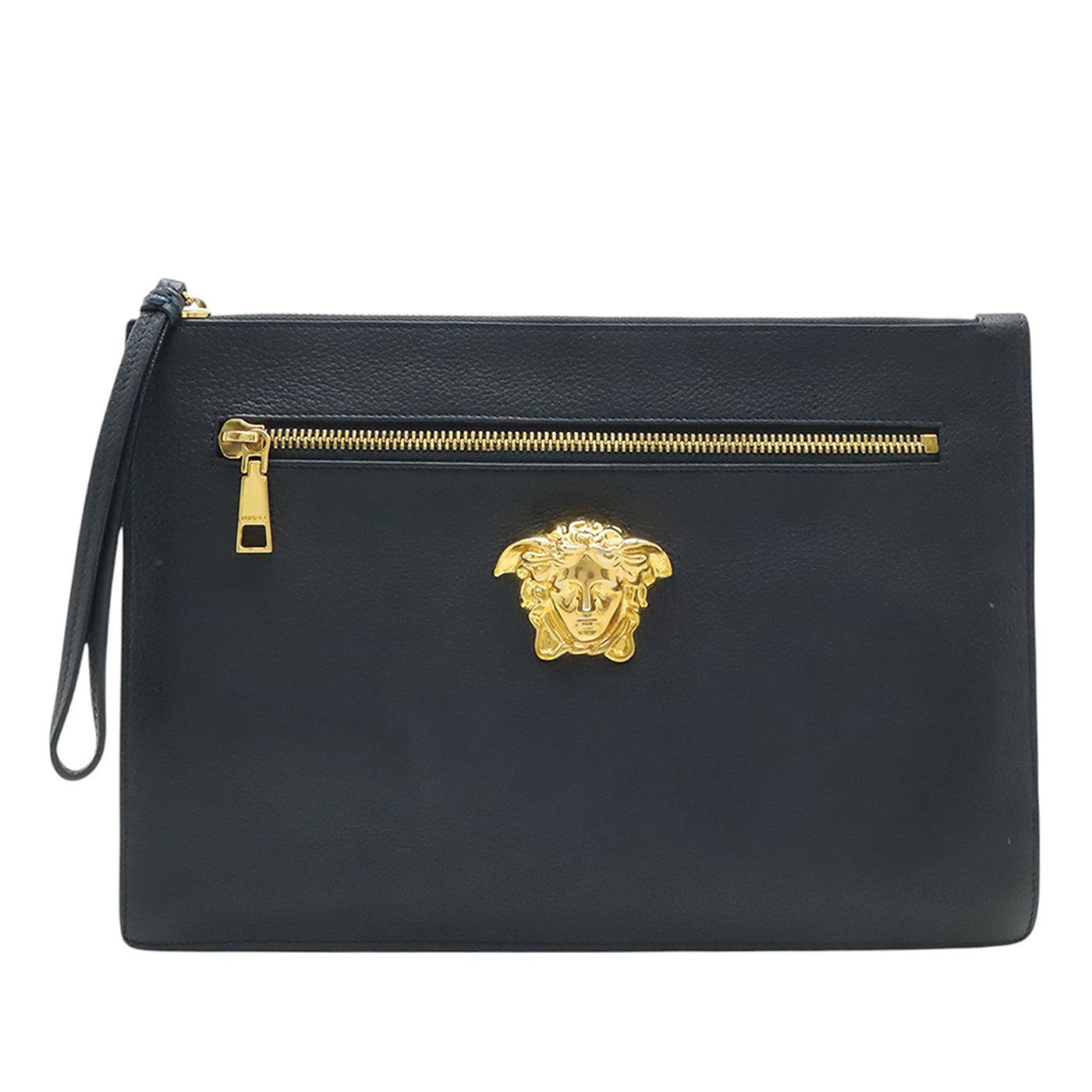 Large La Medusa Palazzo Leather Clutch - Image 1