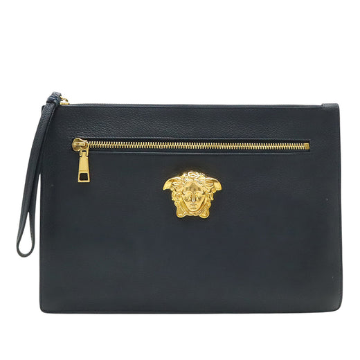 Large La Medusa Palazzo Leather Clutch - Image 1