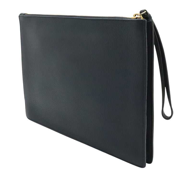 Large La Medusa Palazzo Leather Clutch - Image 2