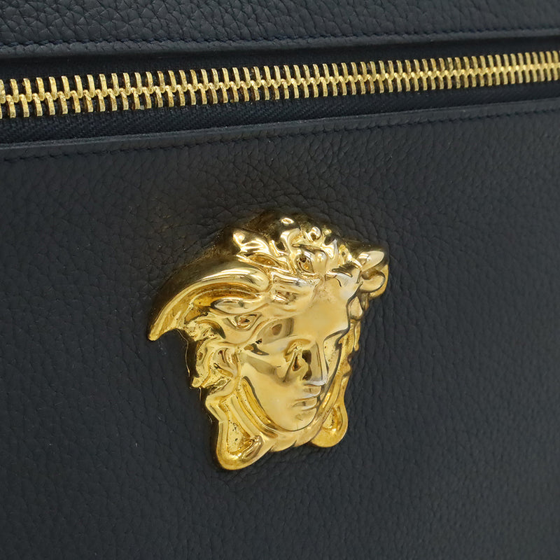 Large La Medusa Palazzo Leather Clutch - Image 4