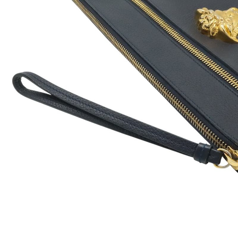 Large La Medusa Palazzo Leather Clutch - Image 6