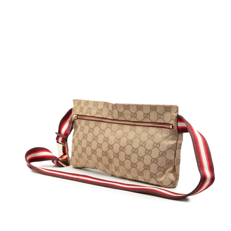 GG Canvas Web Double Pocket Belt Bag - Image 2