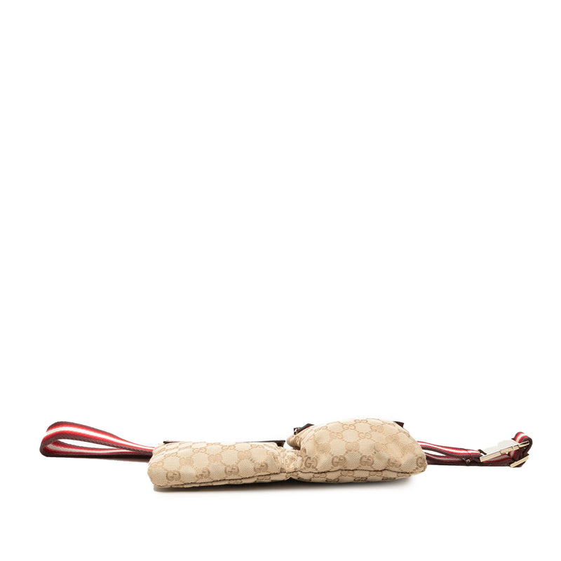 GG Canvas Web Double Pocket Belt Bag - Image 3