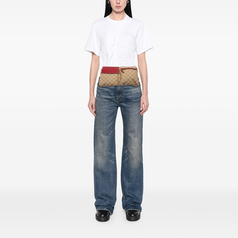 GG Canvas Web Double Pocket Belt Bag - Image 6