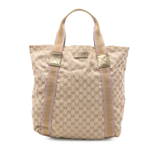 GG Canvas Web Tote - Image 1